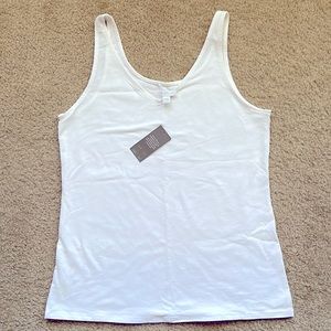 J Jill Reversible Tank Top White Large New V Neck NWT